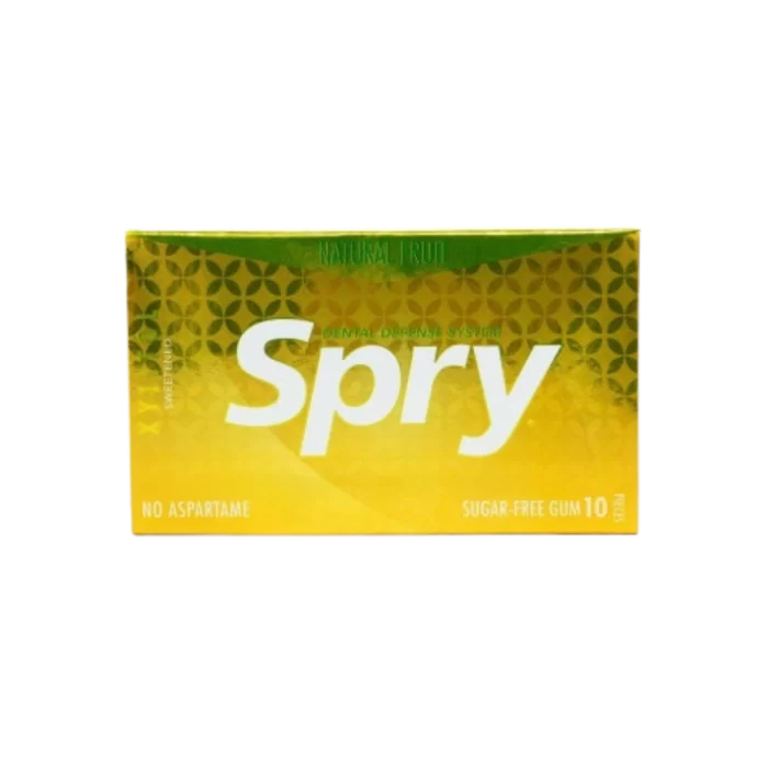 Vaisinė kramtoma guma su ksilitoliu, be glitimo | SPRY (12 g)