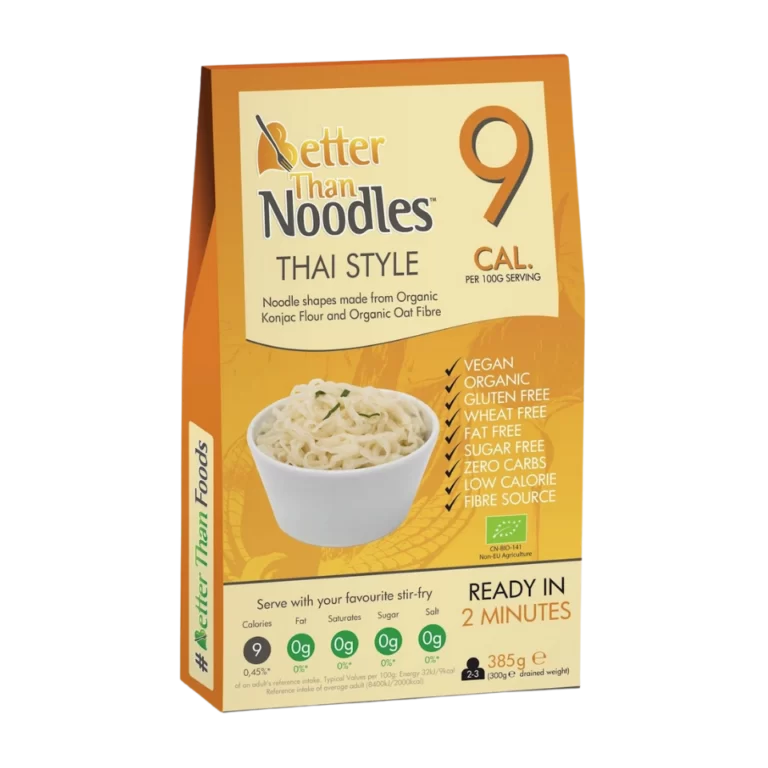 Ekologiški makaronai THAI STYLE iš Konjaco šaknies, be glitimo | Better Than Foods (385 g)