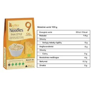 Ekologiški makaronai THAI STYLE iš Konjaco šaknies, be glitimo | Better Than Foods (385 g)