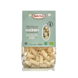 Ekologiški baltųjų ryžių makaronai MECCHERONI, be gliuteno | Dalla Costa (250 g)
