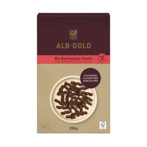 Ekologiški grikių makaronai FUSILLI, be gliuteno | Alb Gold (250 g)