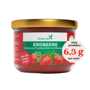 Braškių džemas su eritritoliu | Simply keto (230 g)