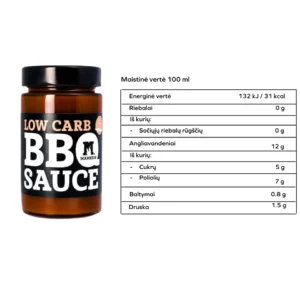 Lower Carb BBQ padažas | Mannius (250 g)