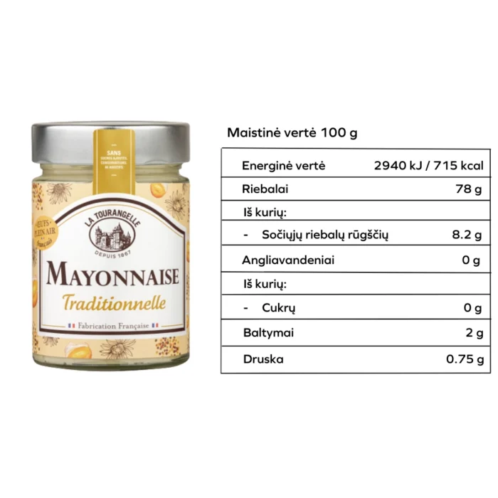 Tradicinis majonezas | La Tourangelle (270 g)