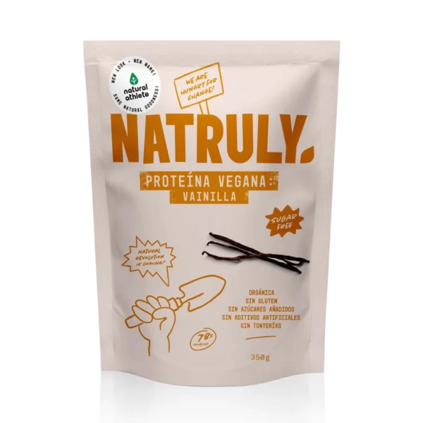 Ekologiški veganiški baltymai, vanilės skonio| Natruly (350 g)