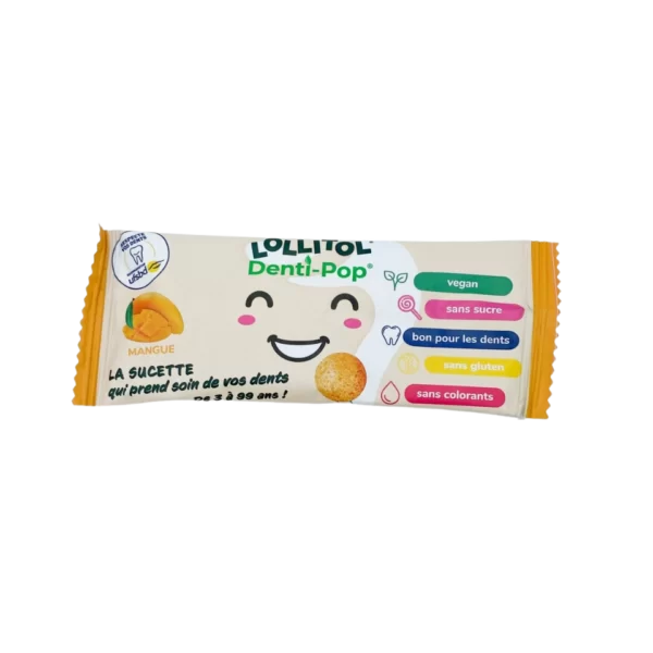 LOLLITOL mangų skonio ledinukas su vitaminais, be pridėtinio cukraus | LOLLITOL (6 g)