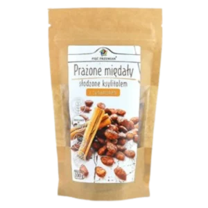 Skrudinti migdolai su cinamonu, saldinti ksilitoliu | PIĘĆ PRZEMIAN (100 g)