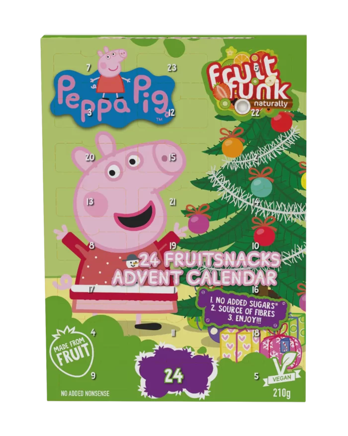 Advento kalendorius "Peppa Pig", be pridėtinio cukraus | FruitFunk (210 g)