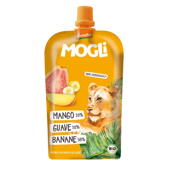 Ekologiška bananų, gvajanos ir mango tyrelė | Mogli (120 g)