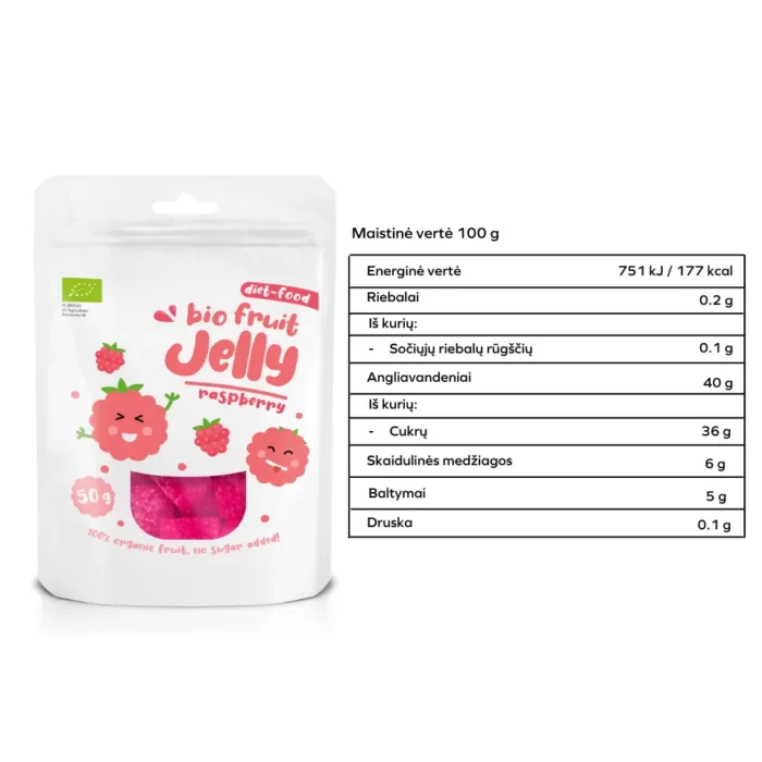 Aviečių skonio juostelės, be dažiklių, be konservantų | DIET-FOOD (50 g