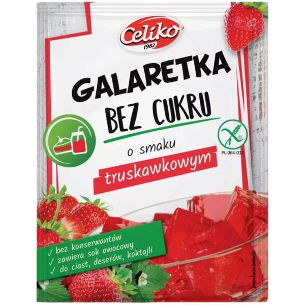 Braškių skonio žėlė, be pridėtinio cukraus | CELIKO (14 g)