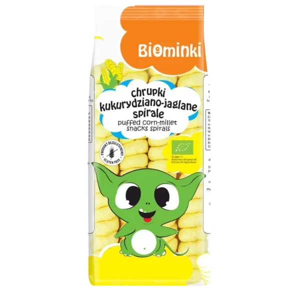 Ekologiškos kukurūzų-sorų spiralės, be glitimo | Biominki (60 g)