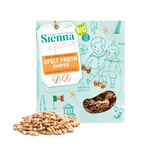 Vaikiški speltos makaronai, be pridėtinio cukraus | Sienna&friends (250 g)