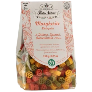 Ekologiški makaronai su kinoja, burokėliais ir špinatais, be glitimo | Natura (250 g)