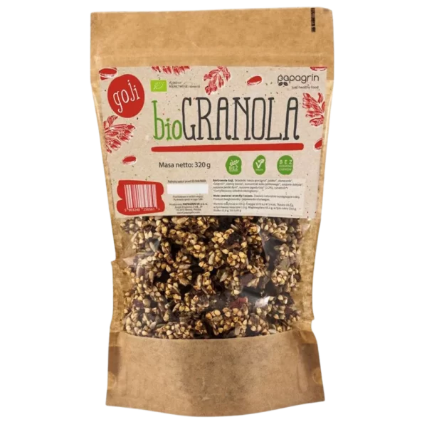 Granola su goji uogomis, be glitimo | Papagrin (320 g)