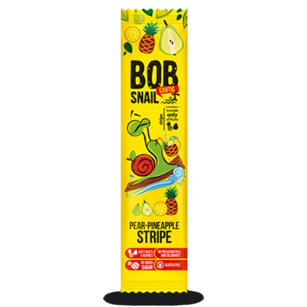 Kriaušių ir ananasų užkandis, be pridėtinio cukraus | Bob Snail (14 g)