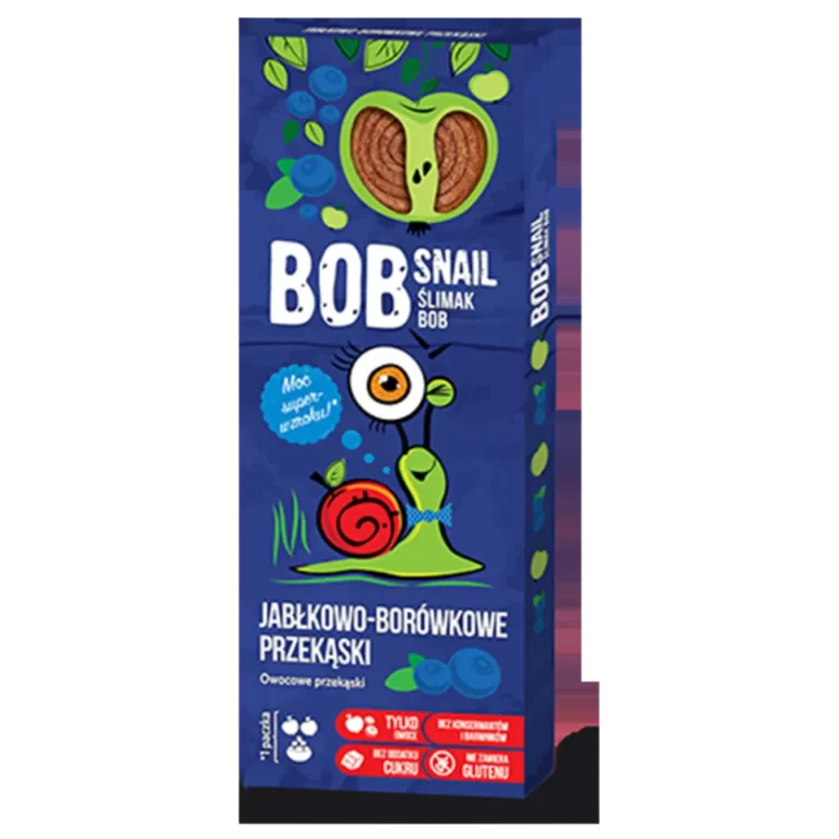 Obuolių ir mėlynių užkandis, be pridėtinio cukraus | Bob Snail (30 g)