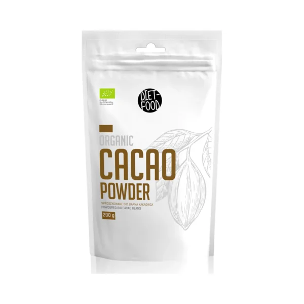 Ekologiški sumažinto riebumo kakavos milteliai | Diet-Food (200 g)