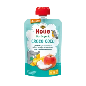 Ekologiška obuolių, mango ir kokoso tyrelė | Holle (100 g)
