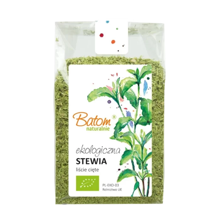 Ekologiški supjaustyti stevijos lapai | Batom (80 g)