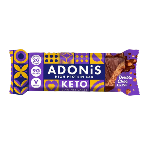 KETO dvigubo šokolado traškus batonėlis | Adonis (45 g)