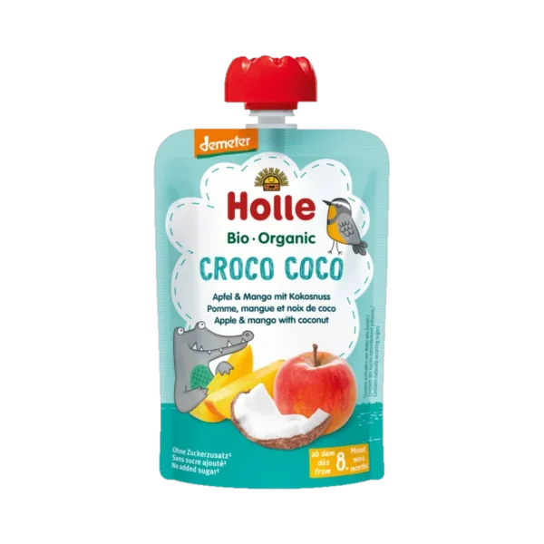 Ekologiška obuolių, mango ir kokoso tyrelė | Holle (100 g)