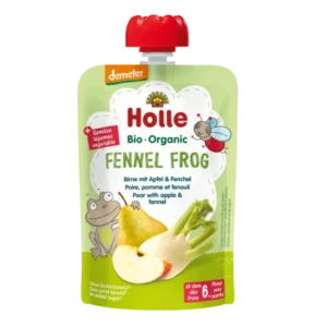 Ekologiška kriaušių, obuolių ir pankolių tyrelė, be pridėtinio cukraus | HOLLE (100 g)