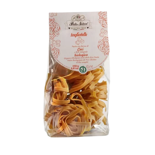 Ekologiški avinžirnių ir pilnagrūdžių ryžių TAGLIATELLE makaronai | Pasta Natura (250 g)