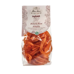 Ekologiški raudonųjų lęšių ir pilnagrūdžių ryžių TAGLIATELLE makaronai | Pasta Natura (250 g)