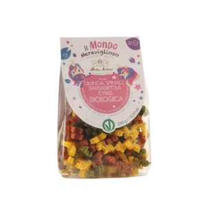 Ekologiški kukurūzų makaronai su kinoja, burokėliais ir špinatais | Pasta Natura (250 g)