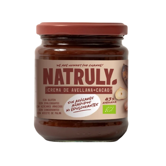 Ekologiškas lazdyno riešutų kakavinis kremas | Natruly (200g)