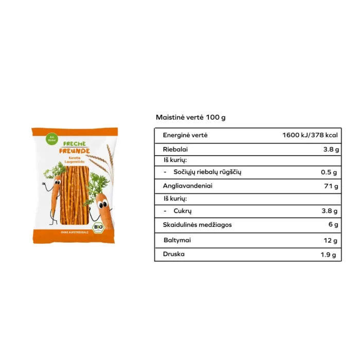 Speltos lazdelės su morkomis | Freche freunde (75 g)