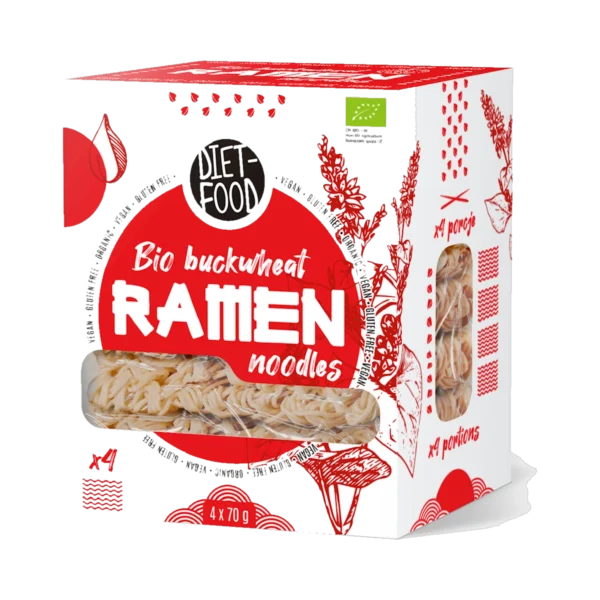 Ekologiški grikių RAMEN makaronai, be glitimo | DIET-FOOD (280 g)