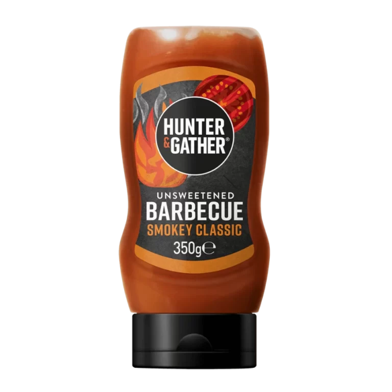 Dūmo skonio BBQ padažas, be pridėtinio cukraus | Hunter&Gather (350 g)