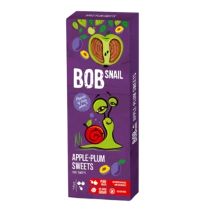 Obuolių ir slyvų užkandis, be pridėtinio cukraus | Bob Snail (30 g)