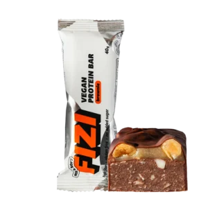 Baltymininis žemės riešutų ir cinamono skonio batonėlis su šokolado glazūra "BROWNIE" | Fizi (40 g)