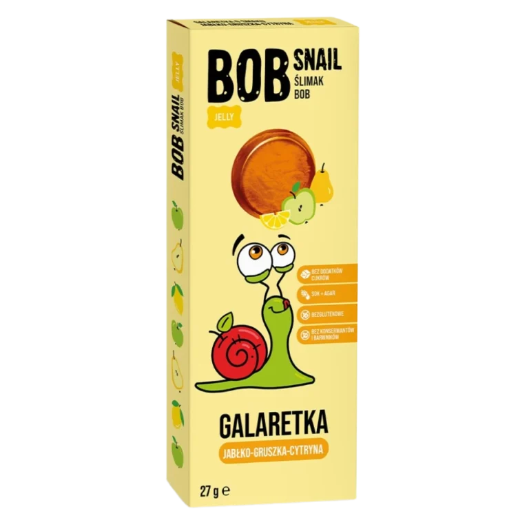 Obuolio-kriaušės-citrinos užkandis, be pridėtinio cukraus | Bob Snail (27g)