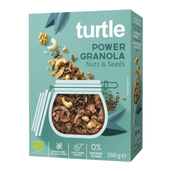 Ekologiška riešutų ir sėklų granola | Turtle (350 g)