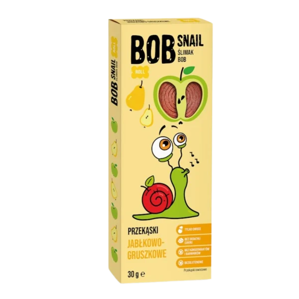 Obuolių ir kriaušių užkandis, be pridėtinio cukraus | Bob Snail (30 g)