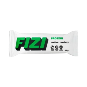 Baltymininis batonėlis su matcha ir džiovintomis avietėmis | Fizi (45 g)