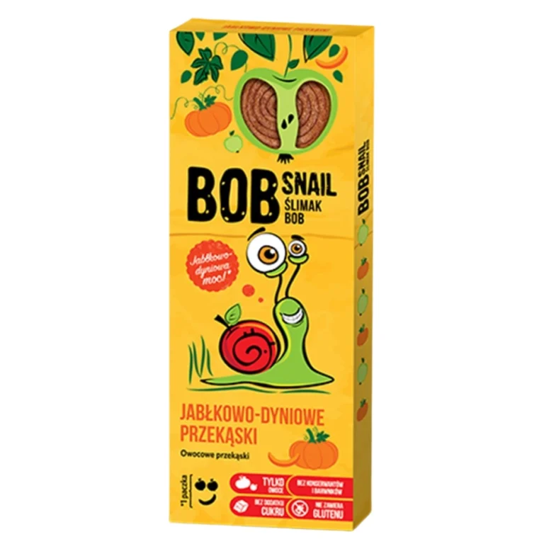 Obuolių ir moliūgo užkandis, be pridėtinio cukraus | Bob Snail (30 g)