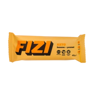 KETO baltymininis batonėlis su liofilizuotais bananais ir linų sėmenimis | Fizi (45 g)
