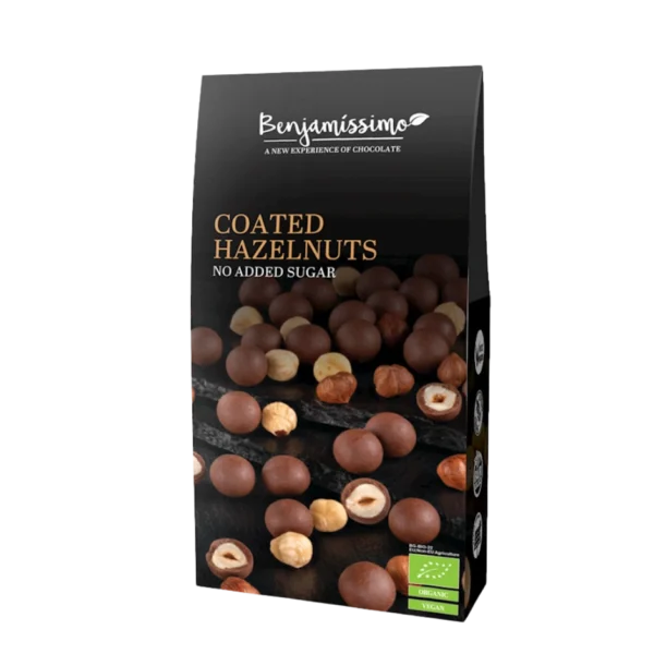 Ekologiški veganiški lazdyno riešutai šokolade, be pridėtinio cukraus | Cocoa (60 g)