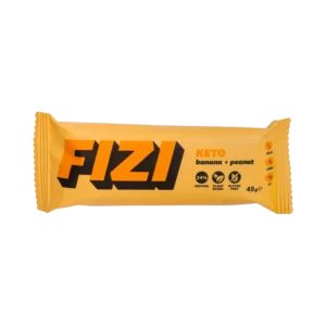 KETO baltymininis batonėlis su liofilizuotais bananais ir linų sėmenimis, su saldikliais | Fizi (45 g)