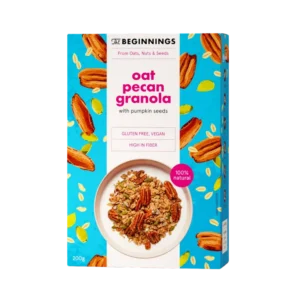 Avižų granola su pekano riešutais, be glitimo | The Beginnings (200 g)