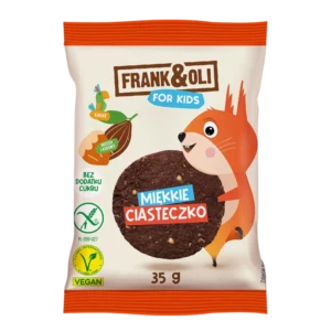 Lazdyno riešutų ir kakavos sausainis vaikams, be glitimo | Frank&Oli (35 g)