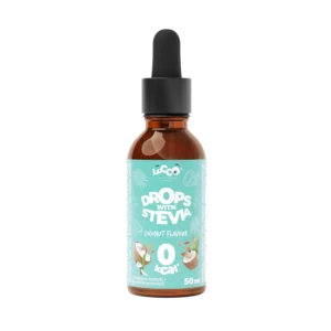 Kokoso skonio stevijos lašai | Locco (50 ml)