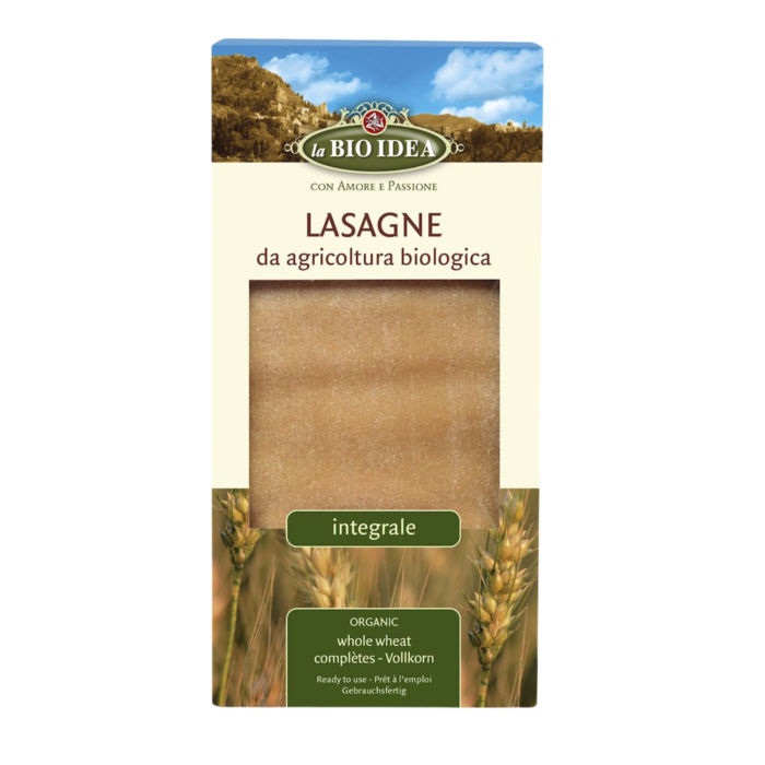Ekologiškų oilno grūdo manų kruopų lazanijos lakštai | La BIO IDEA (250 g)