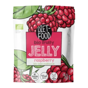 Ekologiškos aviečių skonio juostelės, be dažiklių, be konservantų | DIET-FOOD (50 g)