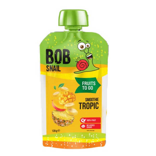 Banano, ananaso ir mango tyrelė, be pridėtinio cukraus | Bob Snail (120 g)